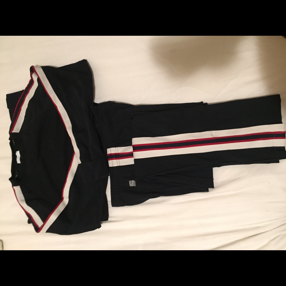 Sandro Paris Track Suit Unisex Navy Blue Red White